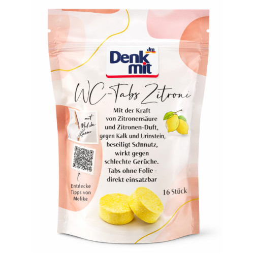 Таблетки для очищення унітазу Denkmit WC Tabs Zitrone, 16 шт